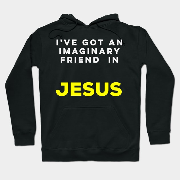 I've got an imaginary friend in Jesus Hoodie by AlternativeEye